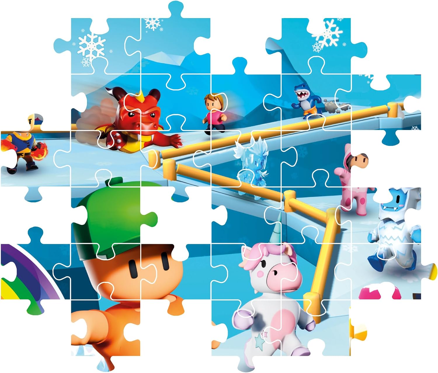 Detalle de Clementoni Guys-180 Teile Kinderpuzzle – Stumble Guys Motive, 7 Jahre, Made in Italy
