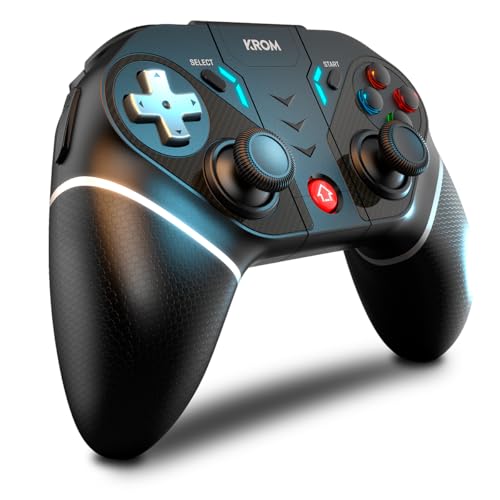 Detalle de KROM KEXAL: Gamepad inalámbrico 5.0 Bluetooth + receptor 2.4 GHz para PC, Switch, Android e iOS