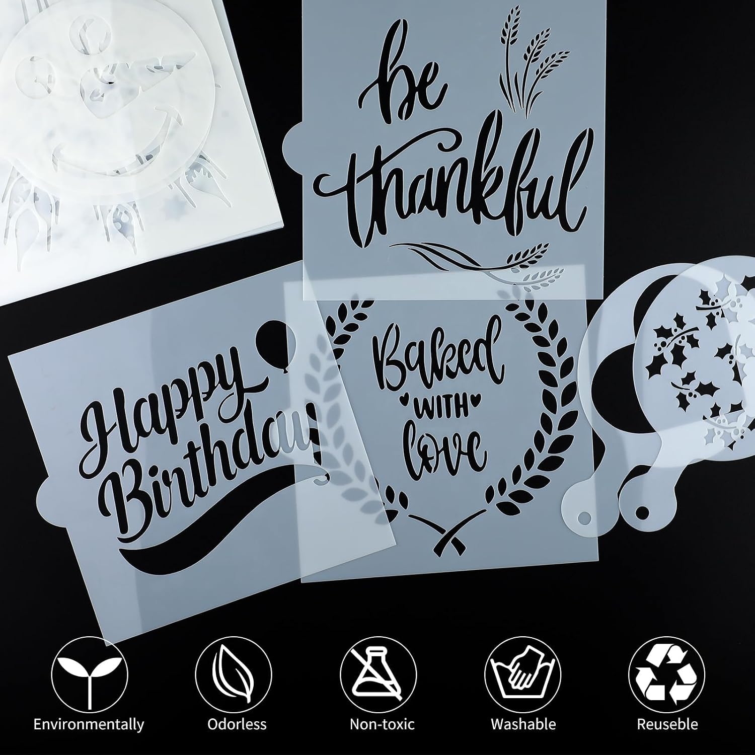 Thumbnail 2 de Ktxaby 13 Pcs Wheat Themed Cookie Stencil Set