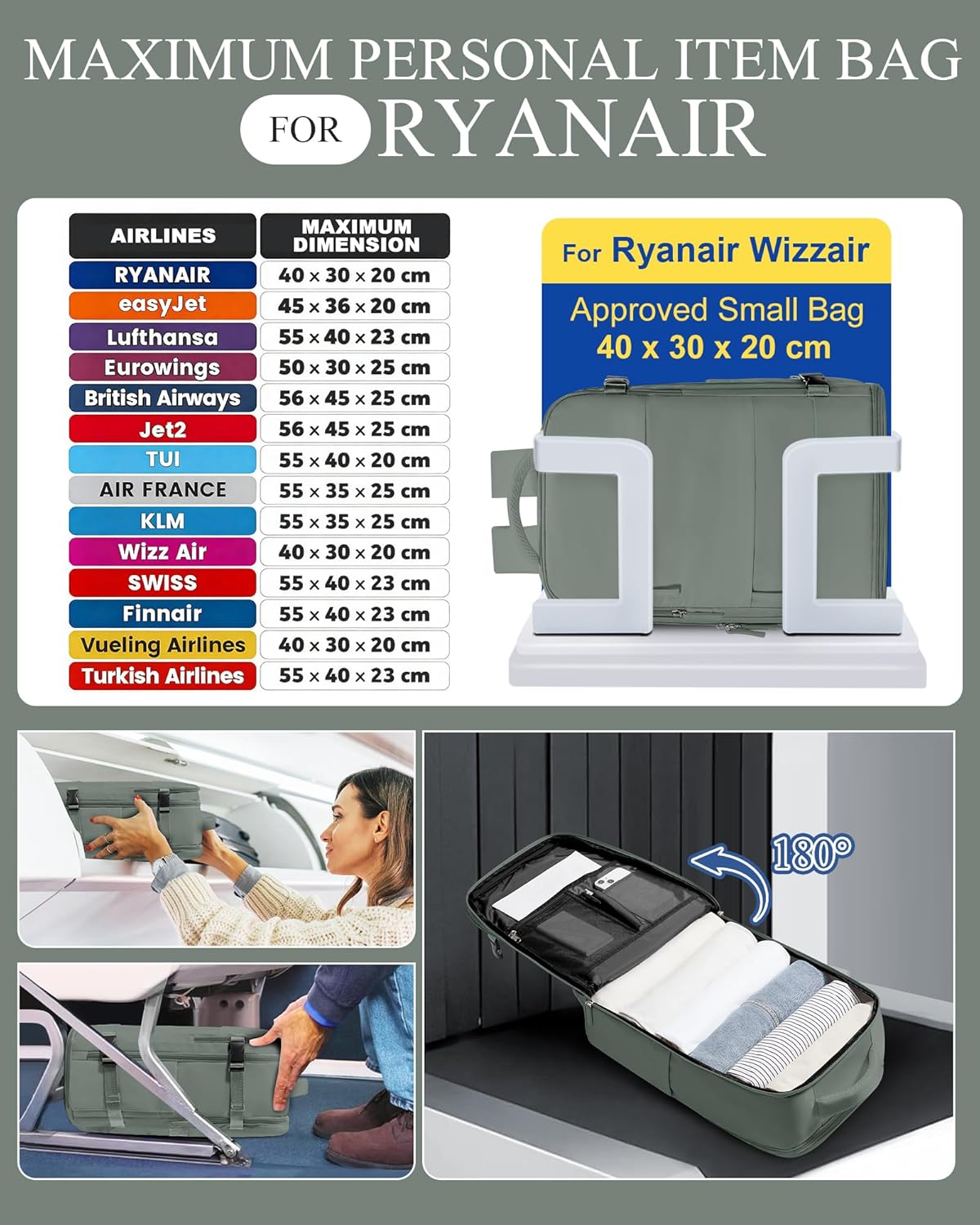 Thumbnail 2 de SZLX Mochila de viaje mujer 42 cm