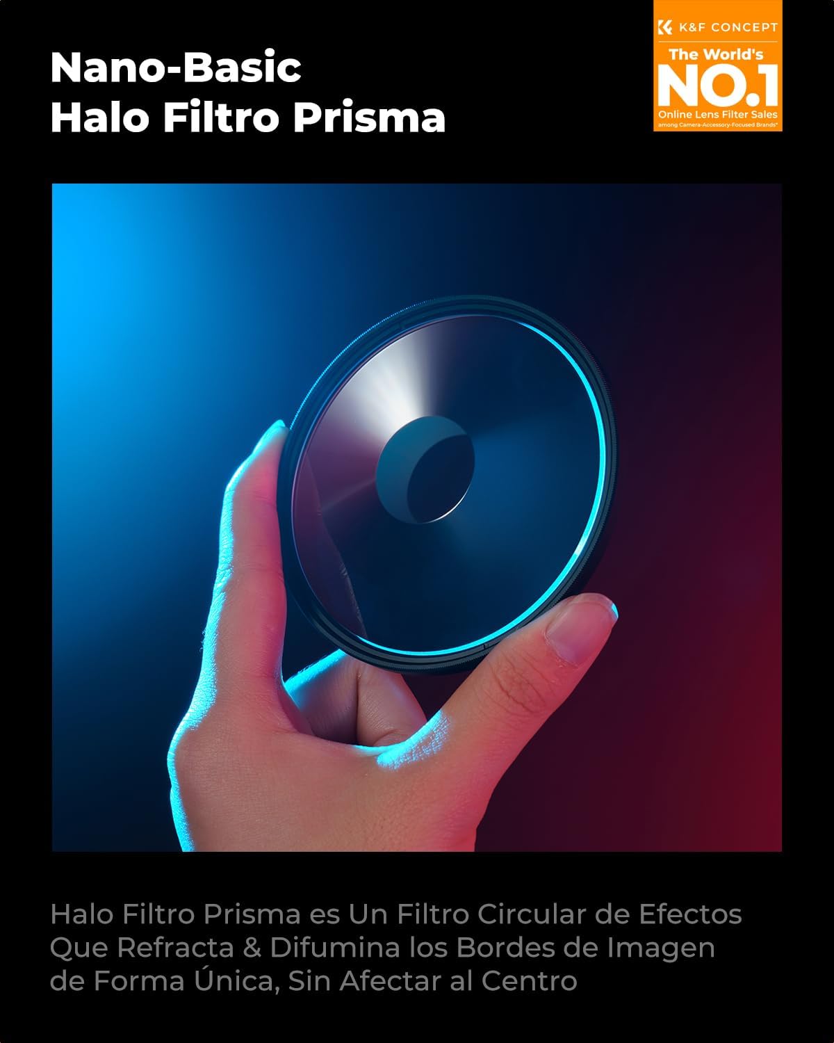 Detalle 2 de K&F CONCEPT Nano-Bacis Espiral Halo Filtro de Efecto