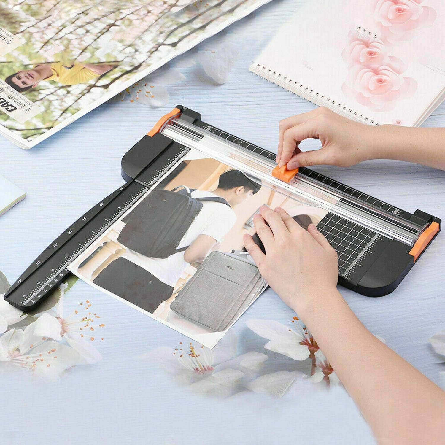 Thumbnail 2 de Paper Cutter 12 Inch Guillotine Paper Trimmer (A4) with Automatic Safety Safeguard and Side Ruler – Black