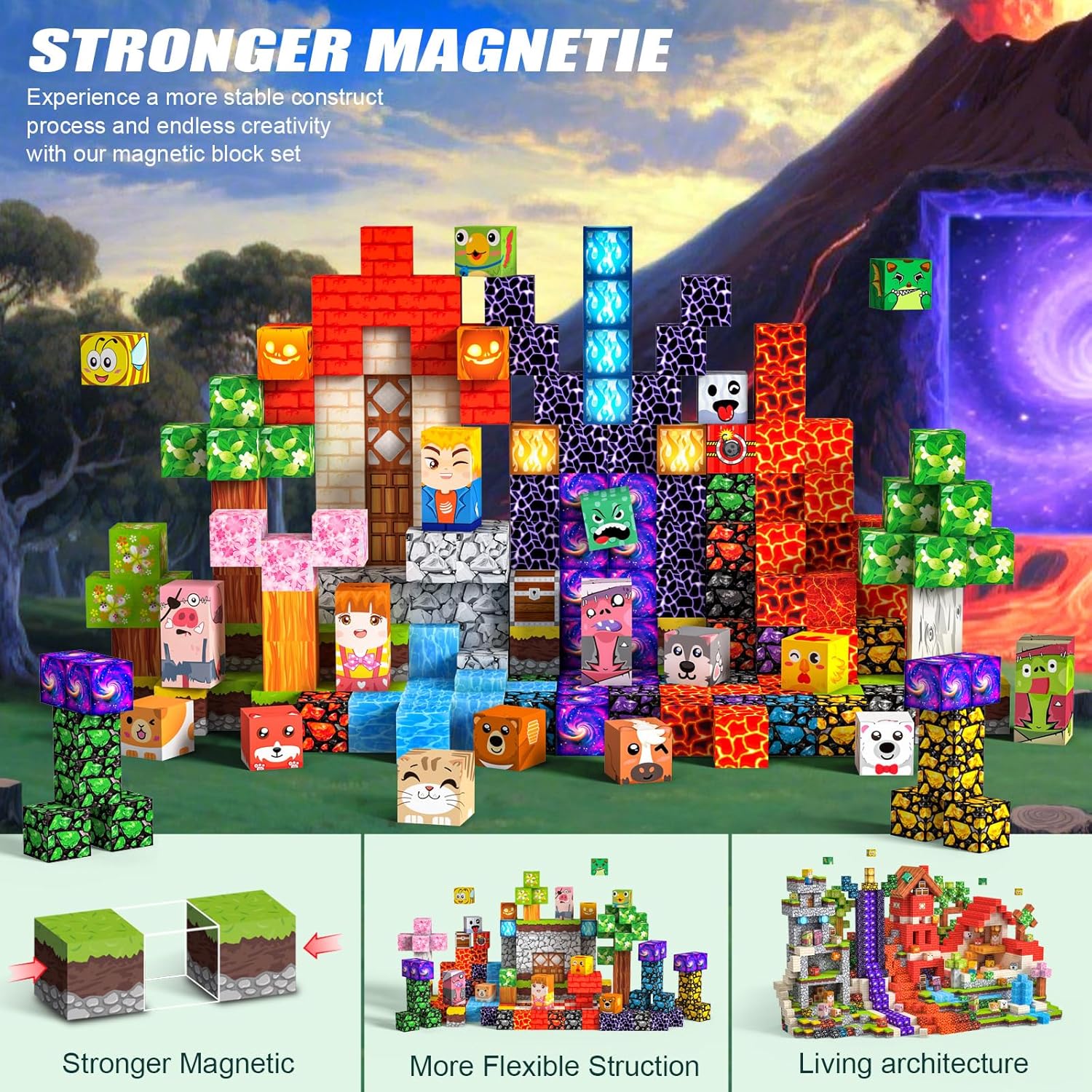 Thumbnail 6 de Bloques Magnéticos Construcción 220 piezas 2 cm