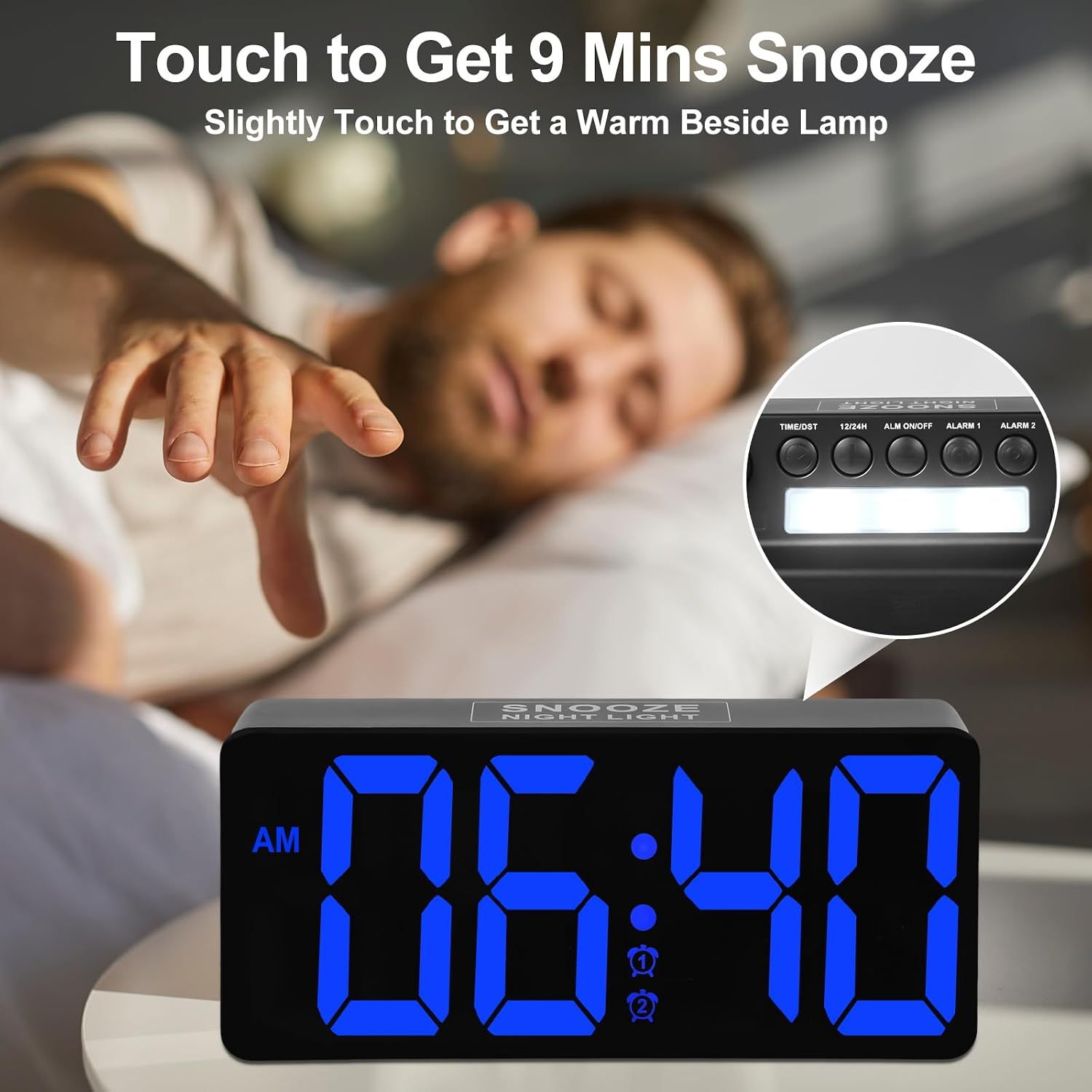 Thumbnail 6 de PPLEE Digital Alarm Clock, 7-inch