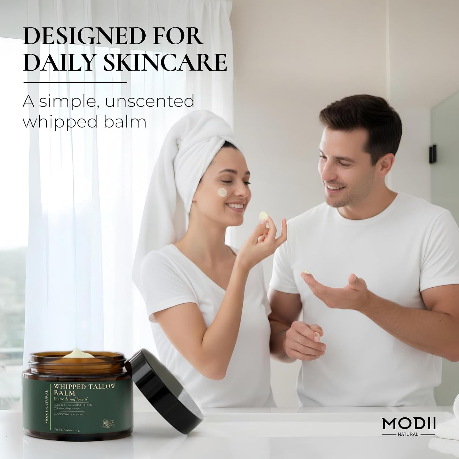 Thumbnail 6 de Modii Natural Whipped Beef Tallow Moisturizer, Unscented Balm, 120ml/4oz