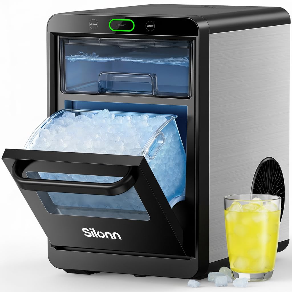 Detalle de Silonn Nugget Ice Maker Countertop, 44 lb/24h Pebble Ice Machine