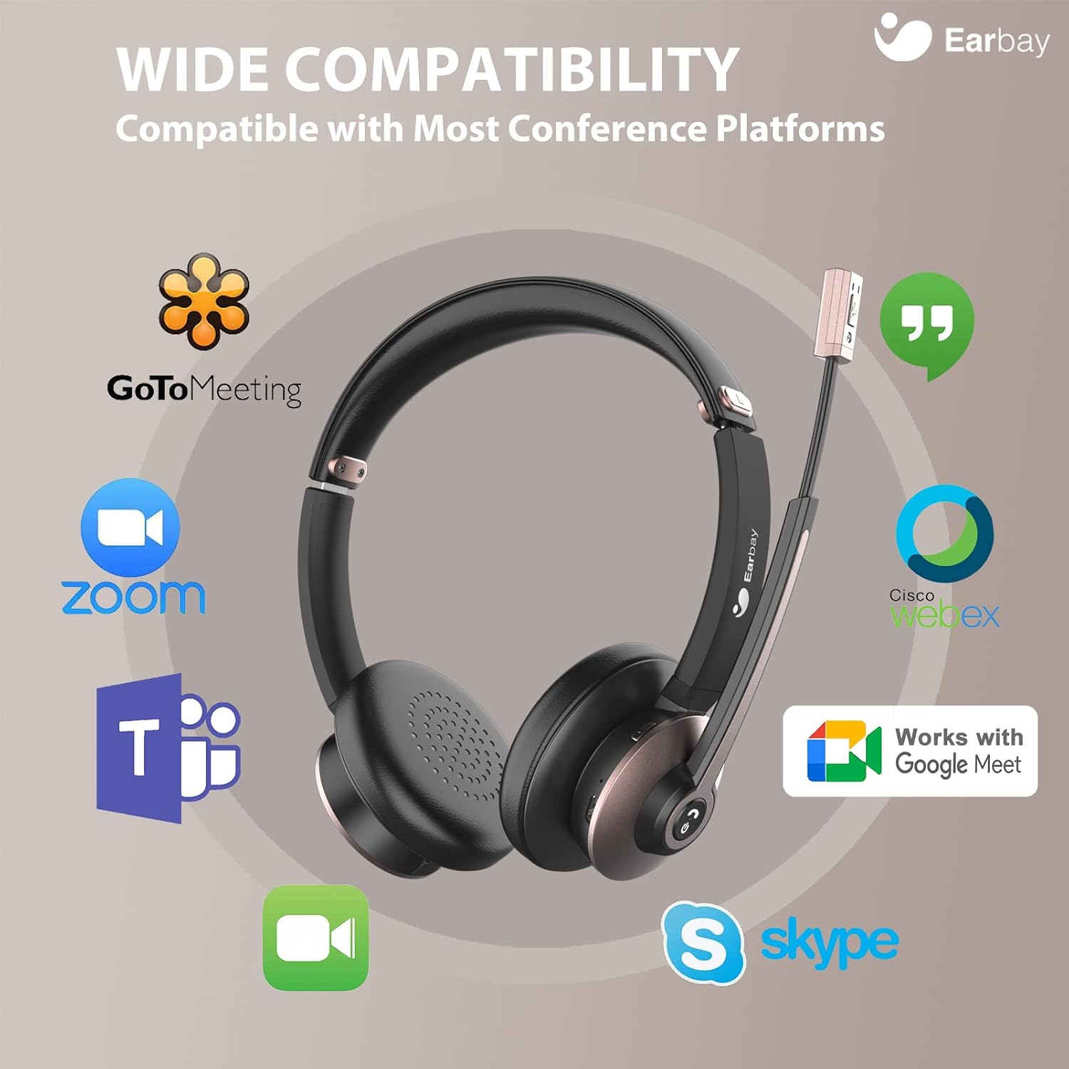 Thumbnail 5 de Earbay Bluetooth Headset with Noise Cancelling