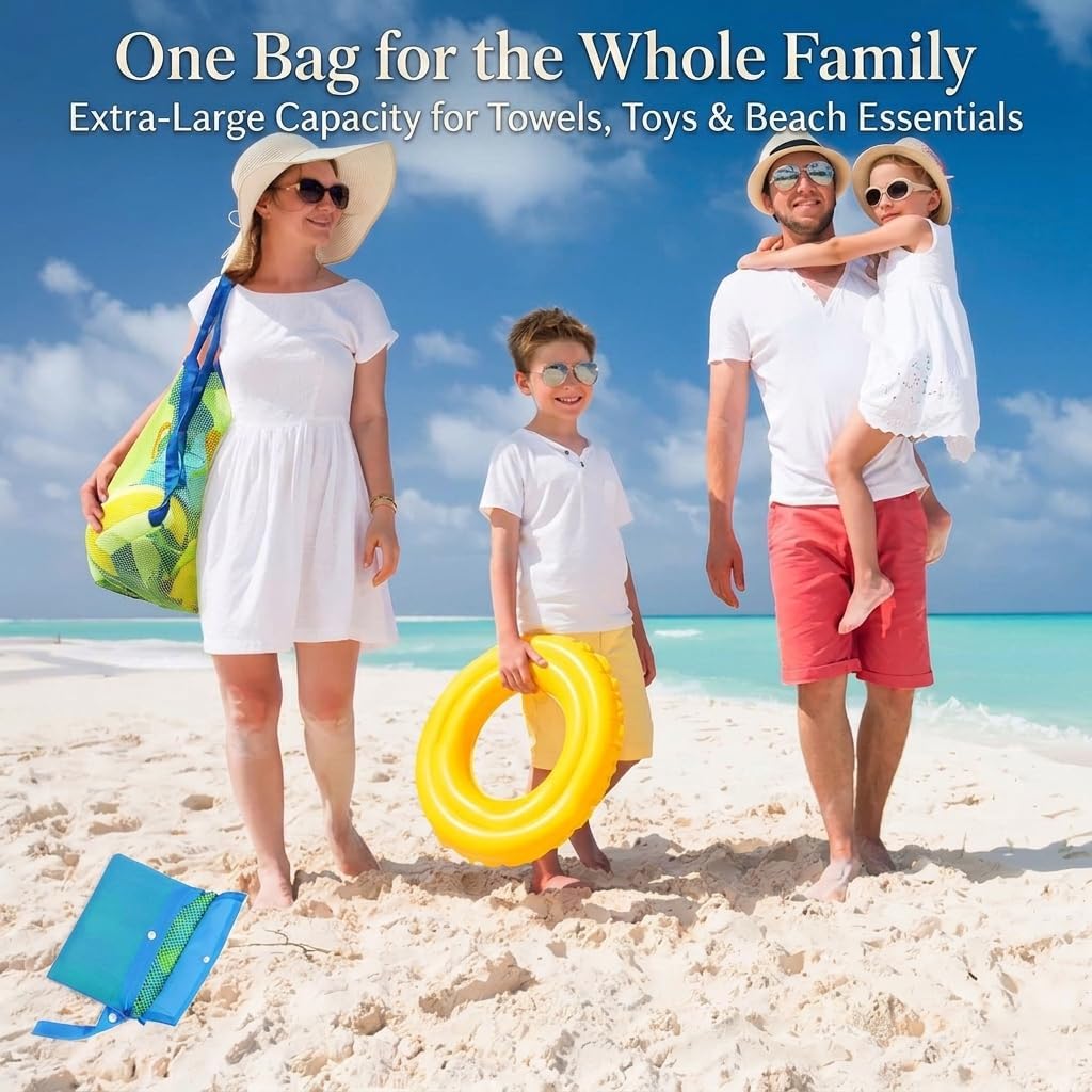 Thumbnail 1 de SupMLC Mesh Extra Large Beach Bag: XL Mesh Tote for Toys, Towels, and Sand