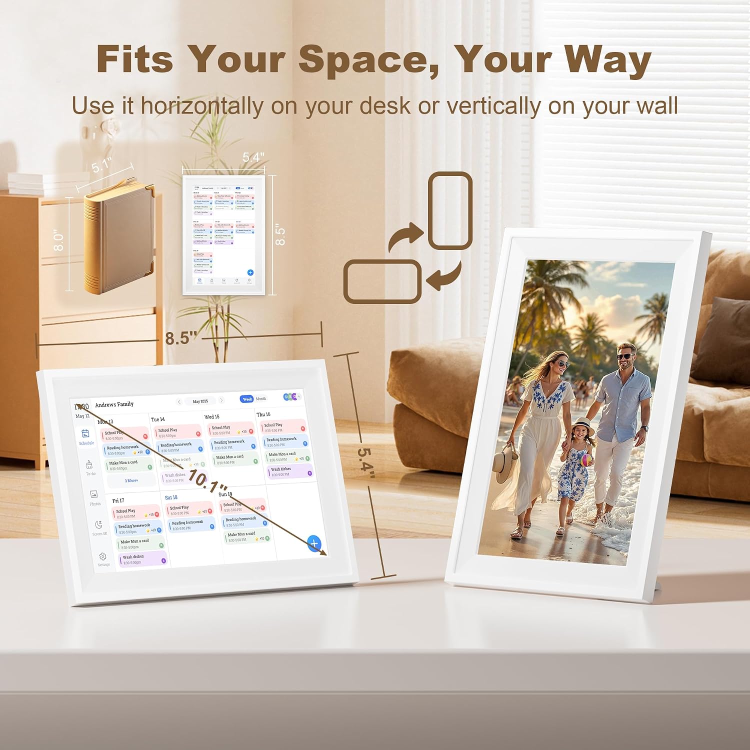 Detalle 2 de Telonixium smart digital calendar, 10.1-inch