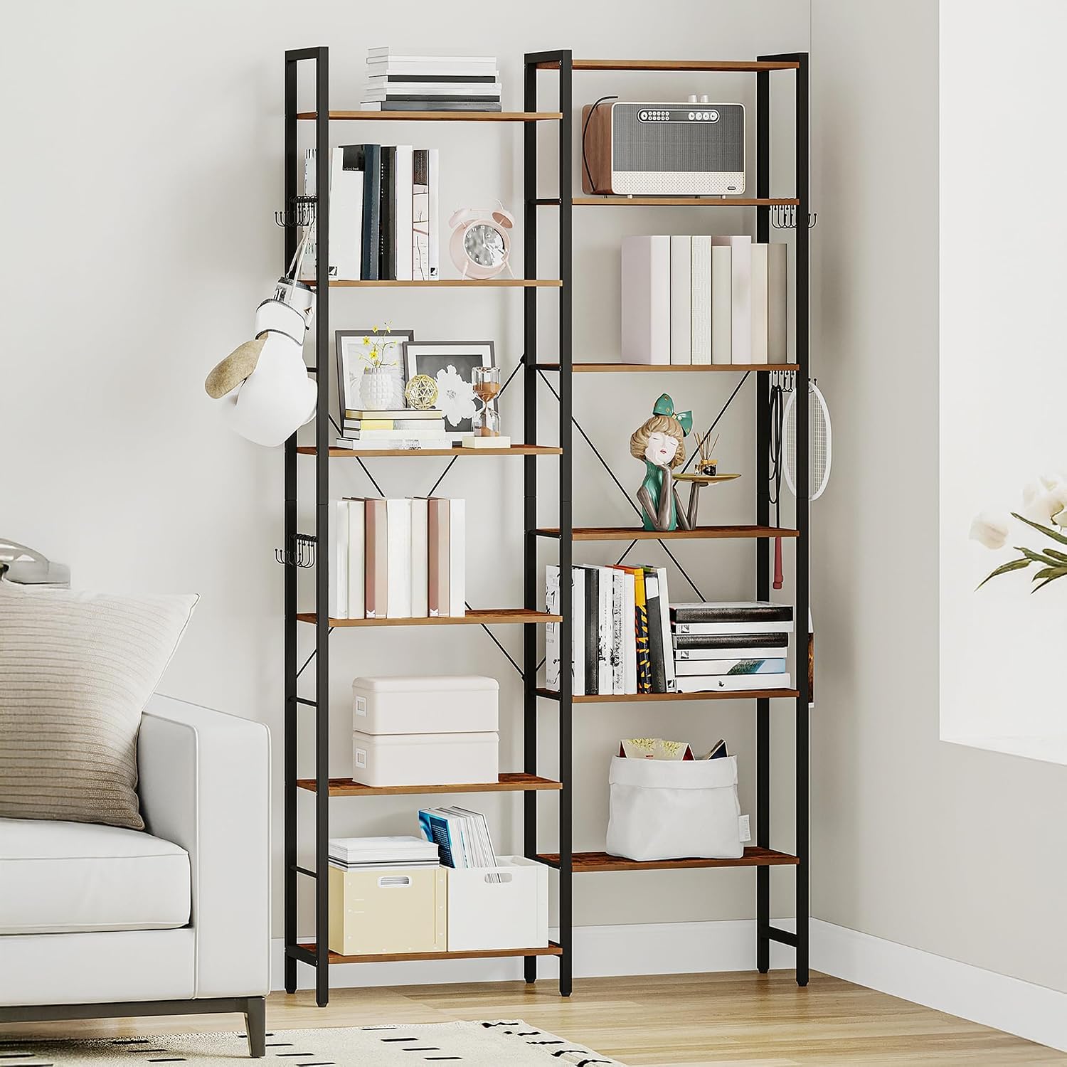 Detalle de Hzuaneri BC29601B libreria angolare 185 cm