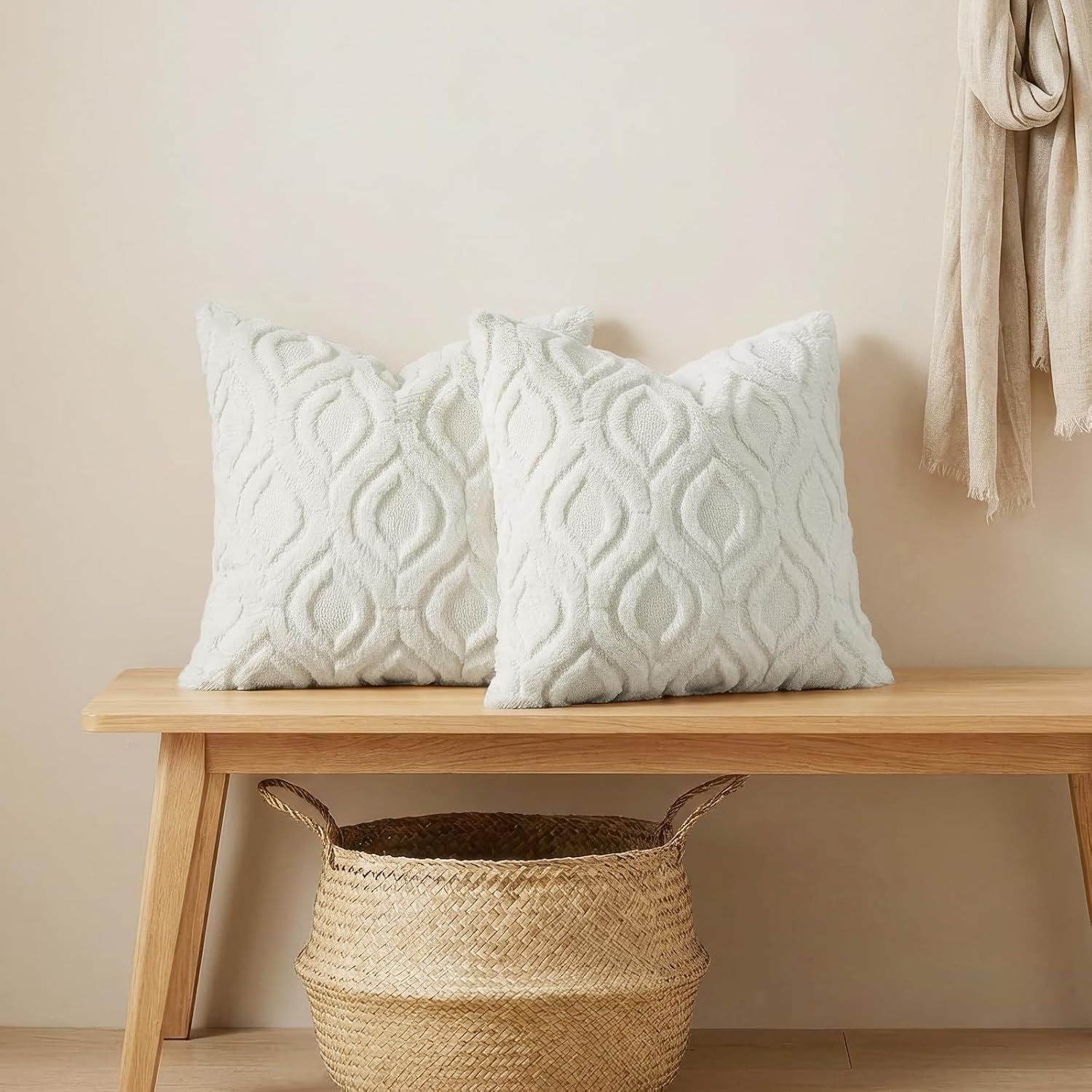 Thumbnail 3 de decorUhome Faux Fur Pillow Covers 18x18