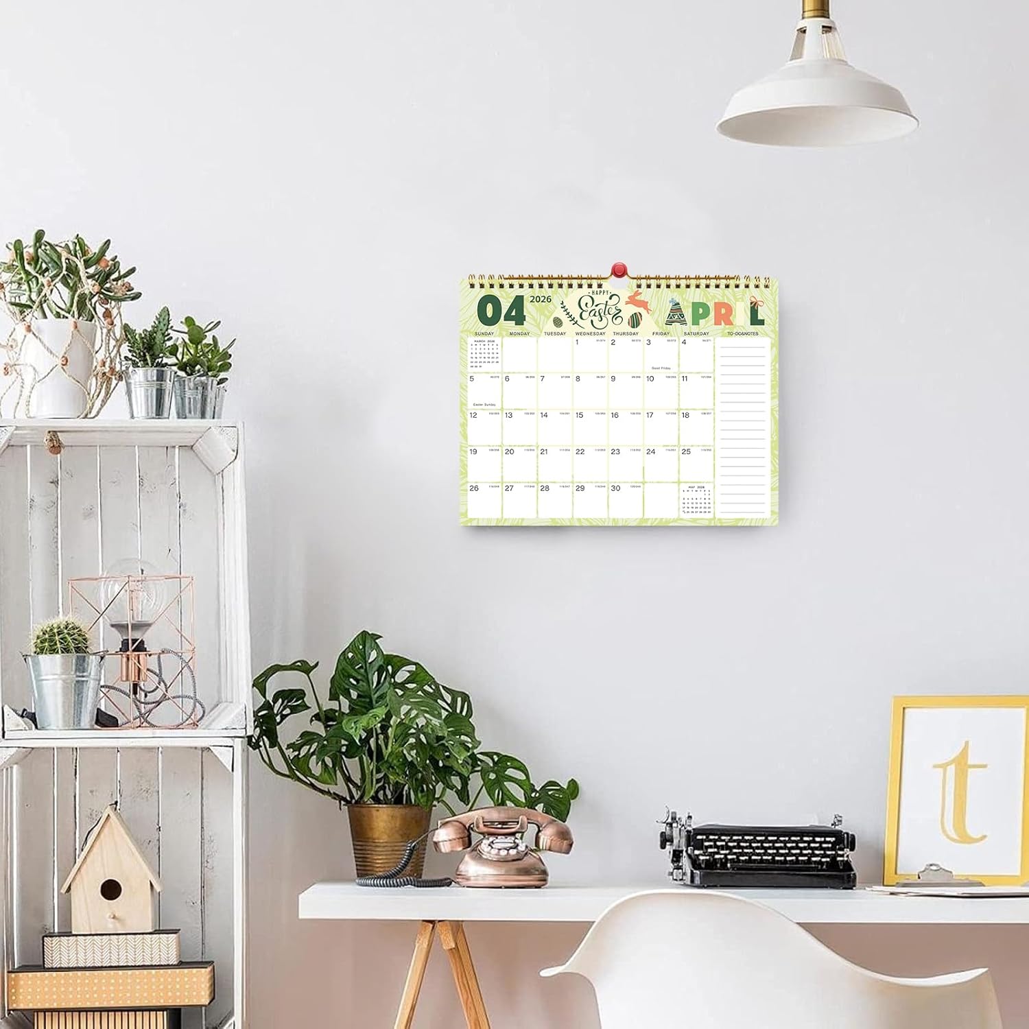 Thumbnail 1 de 2026-2027 Wall Calendar 18-Month Large Ruled Blocks 📅