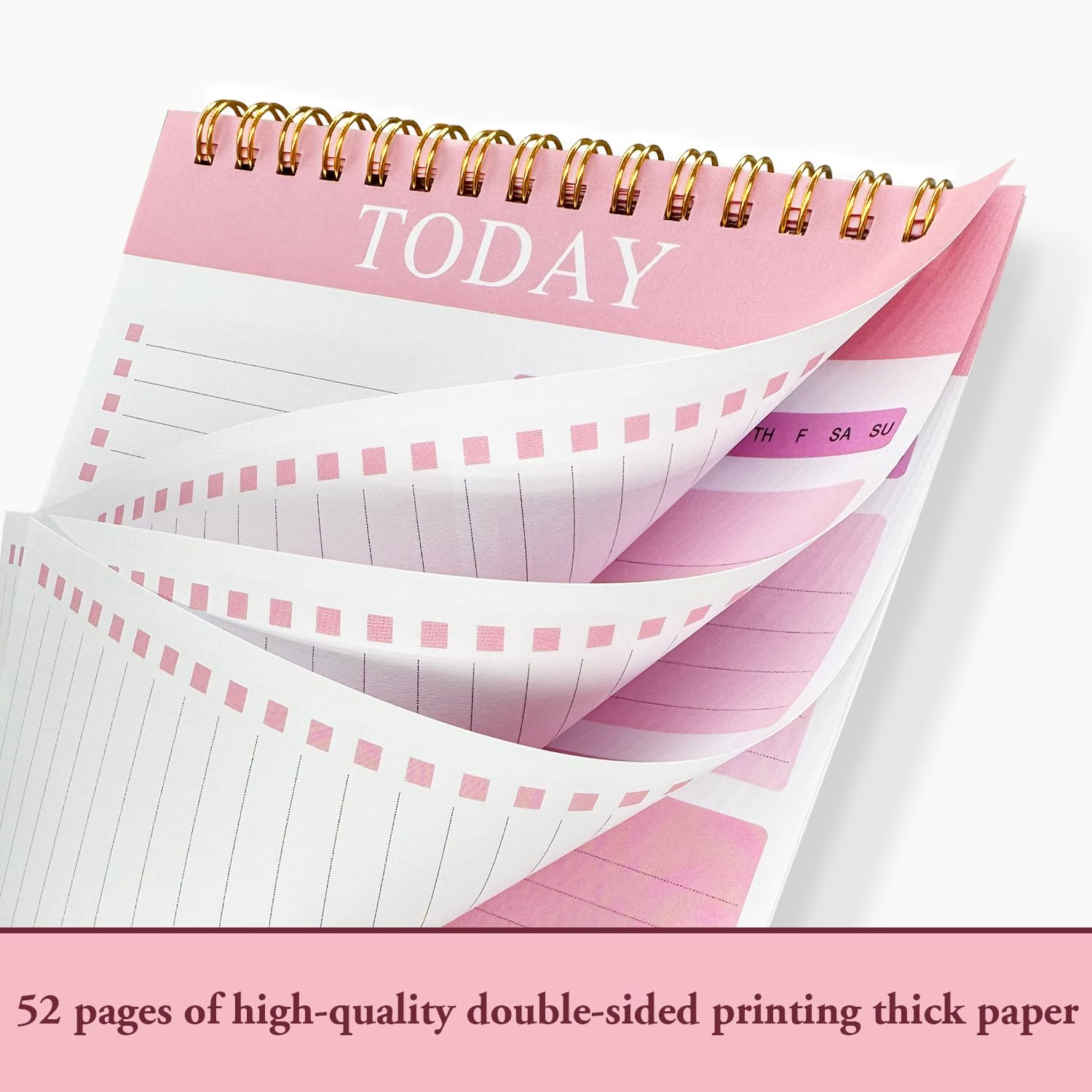 Thumbnail 3 de Zhswlp 2 Pack To Do List Notebook – Undated Daily Planner, A5 Spiral Notepad