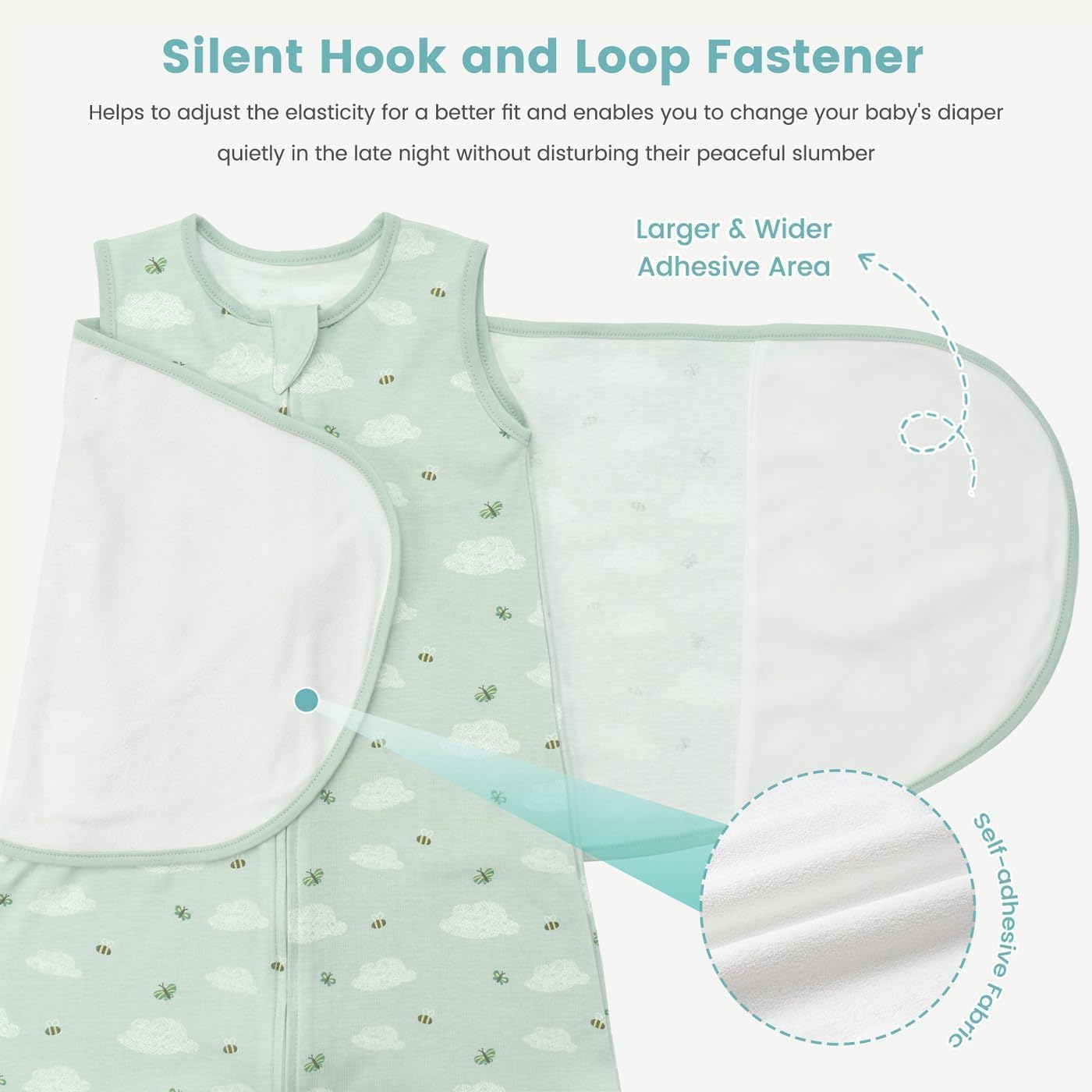 Thumbnail 3 de Lilbestie Baby Sleeping Swaddle Bag 1.0 Tog – 3-in-1 Adjustable Silent Hook for Newborns (0–12 Months)