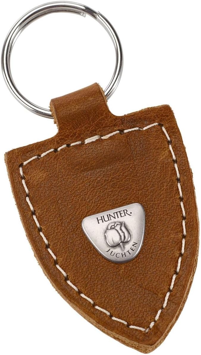 Detalle de HUNTER TARA Hundehalsband aus Juchtenleder – robust, witterungsbeständig, verstellbar 35–42 cm (3,5 cm Breite) in cognac/dunkelbraun