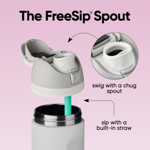 Thumbnail 1 de Owala FreeSip - Stainless Steel 24 oz (710 ml) — Dreamy Field (Black/Purple)