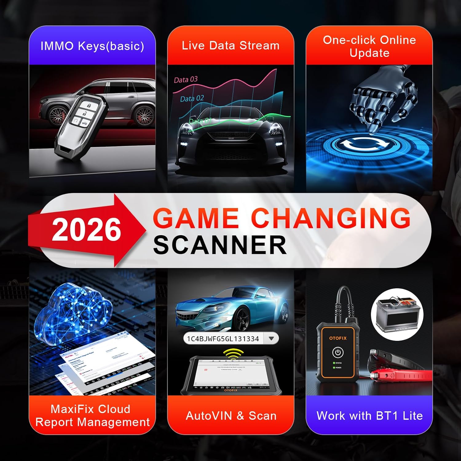 Thumbnail 6 de OTOFIX D1 Lite OBD2 Scanner 7" 5800mAh