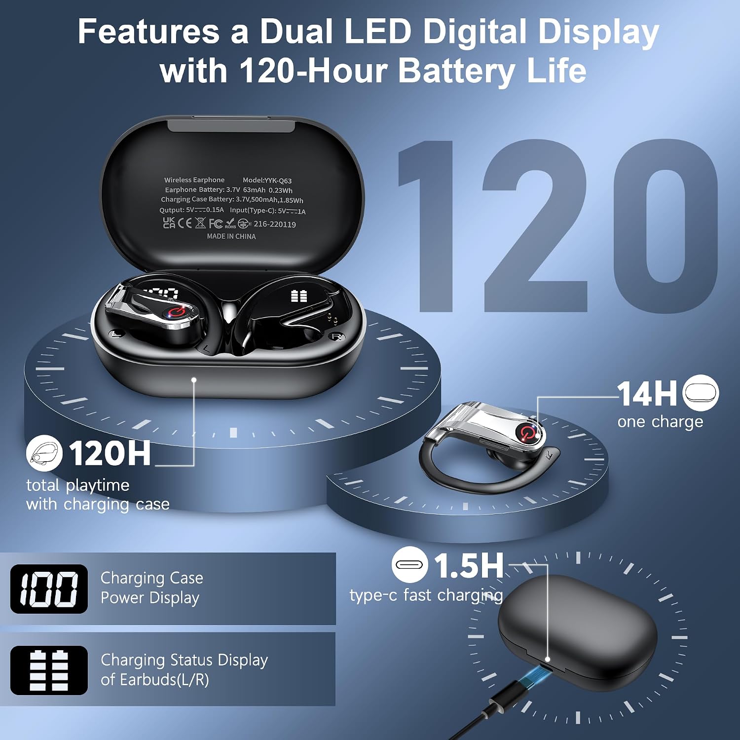 Detalle 2 de Wireless Earbuds, Bluetooth 6.1