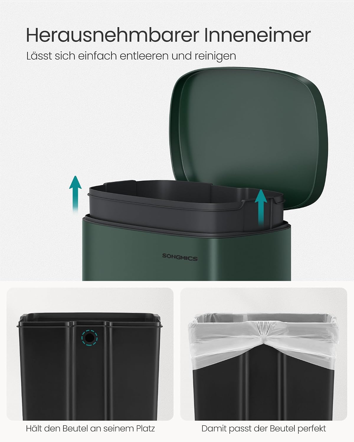 Thumbnail 6 de Mülleimer Küche SONGMICS LTB050C02 50 Liter
