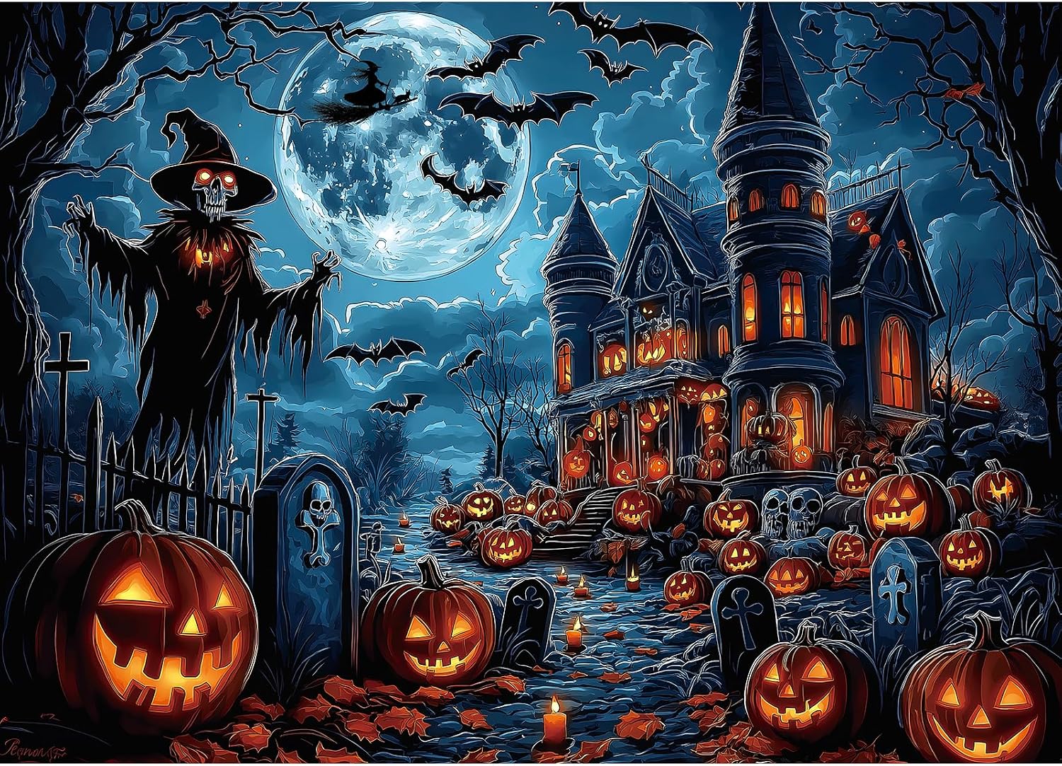 Detalle de PuzzOne Halloween Jigsaw Puzzle 1000 Pieces
