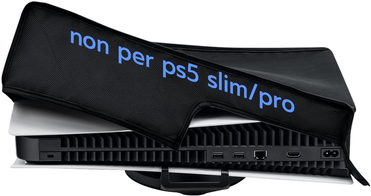Tolesum custodia protettiva antipolvere e antigraffio orizzontale per PS5 Digital Edition e Ultra HD (non per PS5 Slim/PS5 Pro)