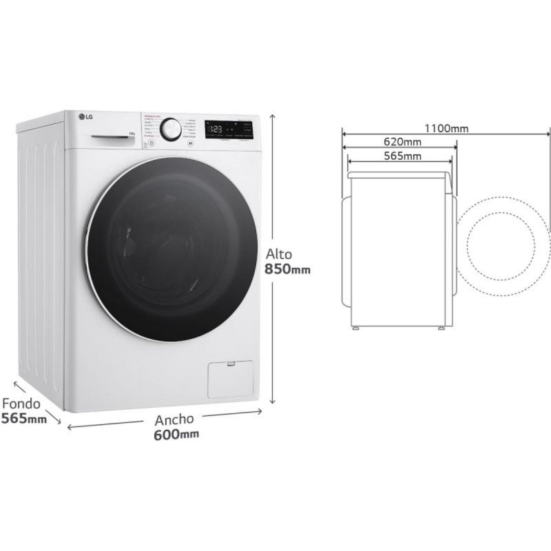 Thumbnail 3 de LG F4WR6010A0W: Lavadora de 10 kg con AI Direct Drive, TurboWash 360º y Steam