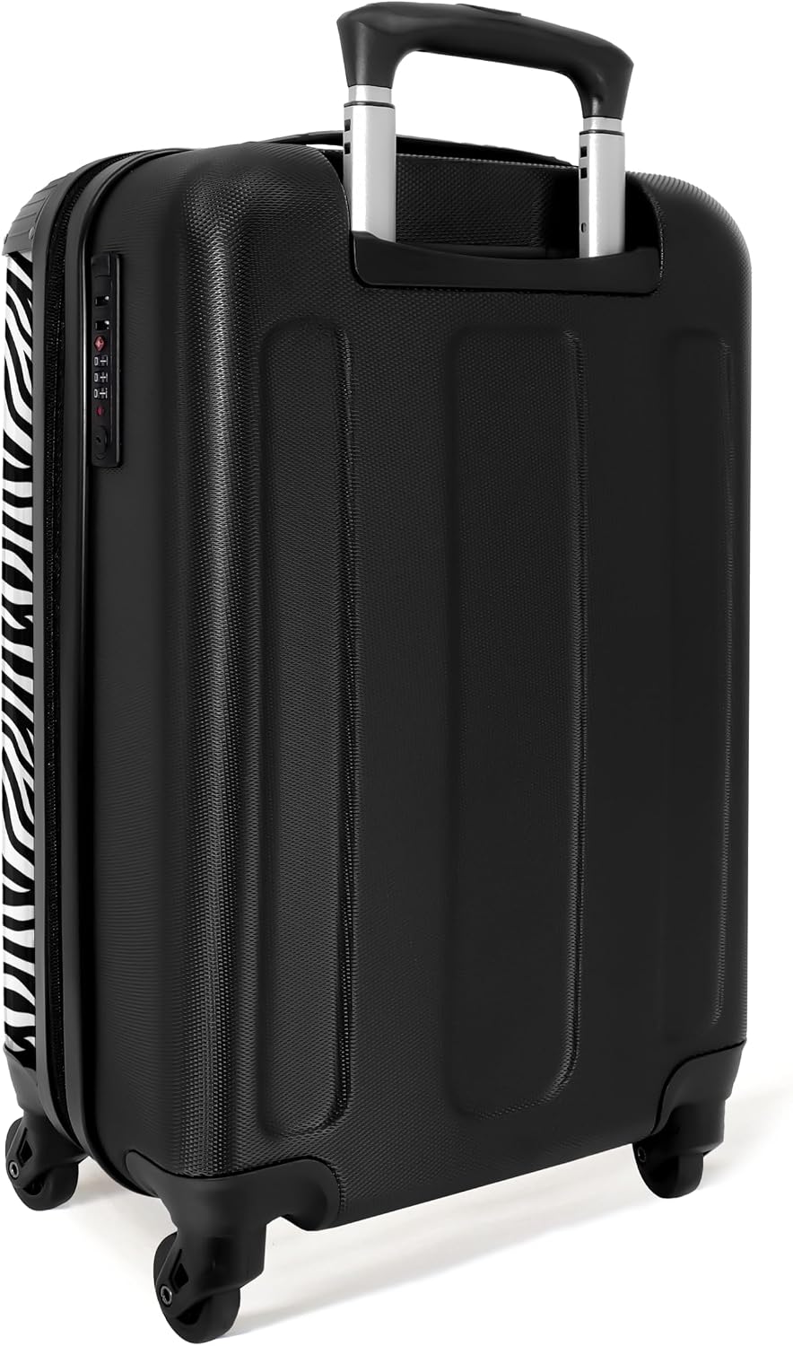 Detalle de NoBoringSuitcases.com® Maleta de Cabina Zebra con Ruedas 360° ✈