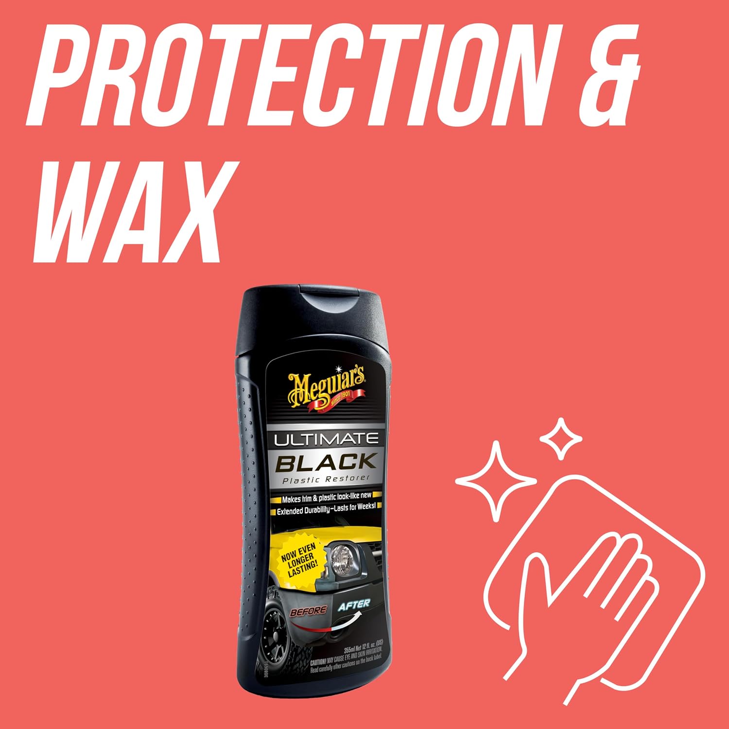 Detalle 2 de Meguiar's Ultimate Black Plastic Restorer 355 ml