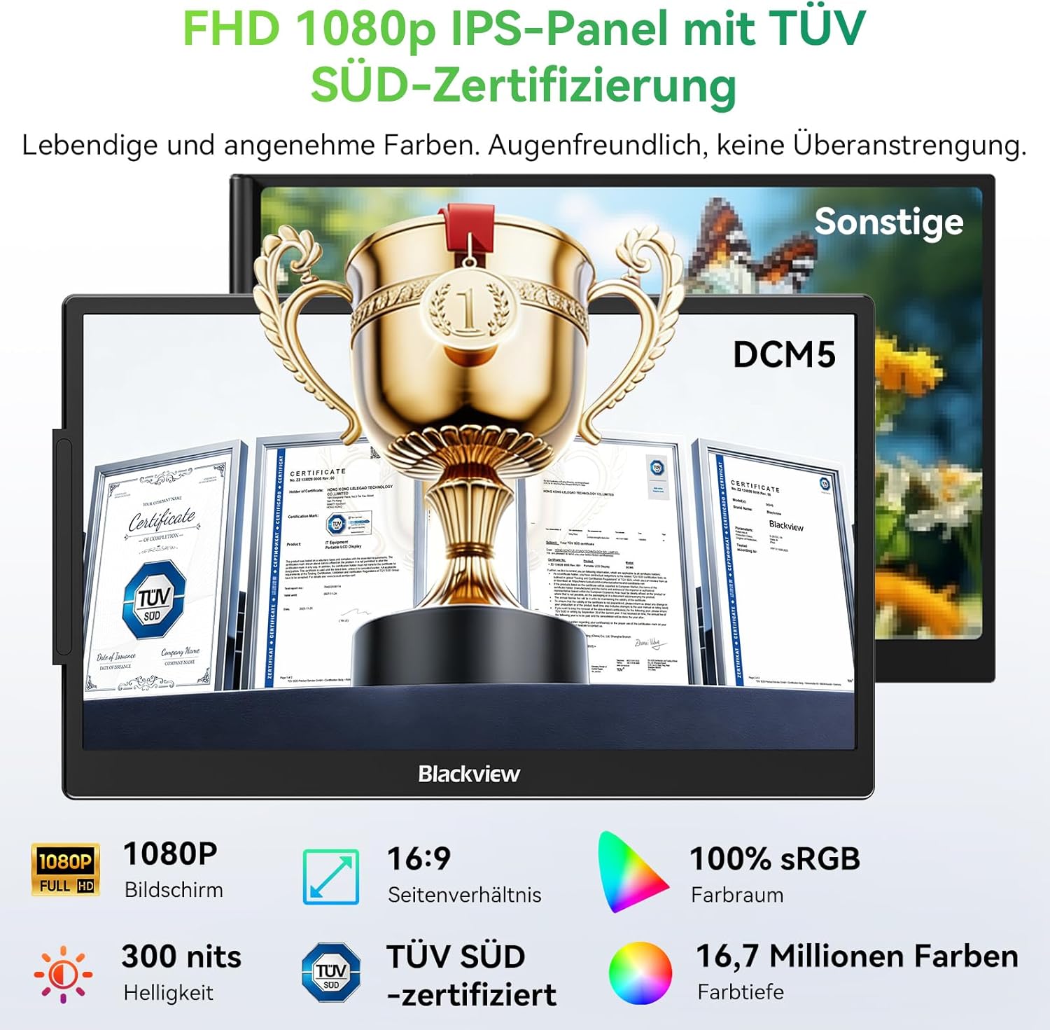 Thumbnail 3 de Blackview DCM5: Ultraportabler 14" Laptop Bildschirm-Erweiterung mit Blaulichtschutz