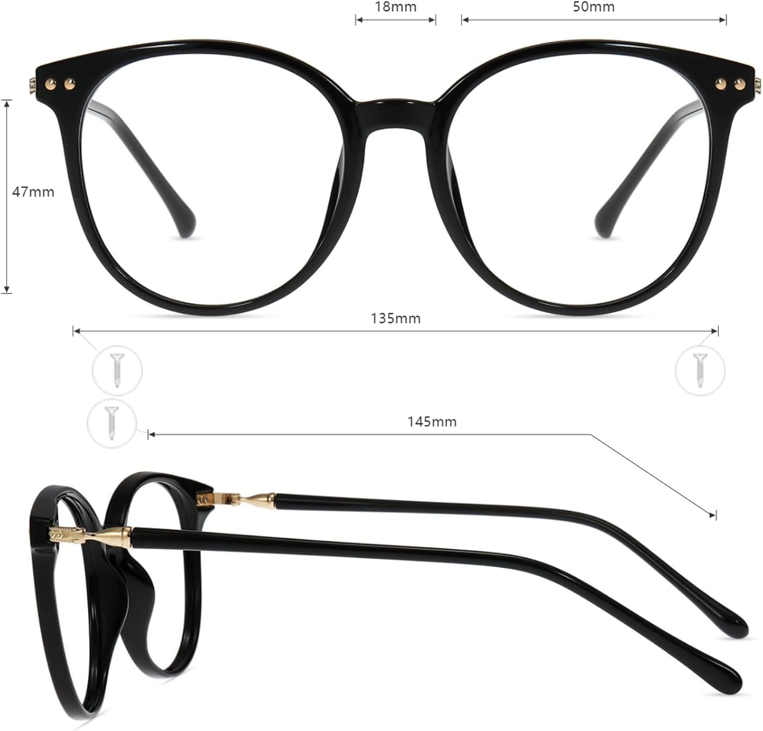 Detalle 2 de Blaulichtfilter Brille 52 mm Firmoo TR