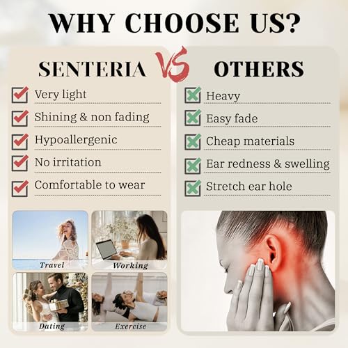 Thumbnail 5 de Senteria 5 Pairs Silver Hoop Earrings for Women – Hypoallergenic Small Huggie Set
