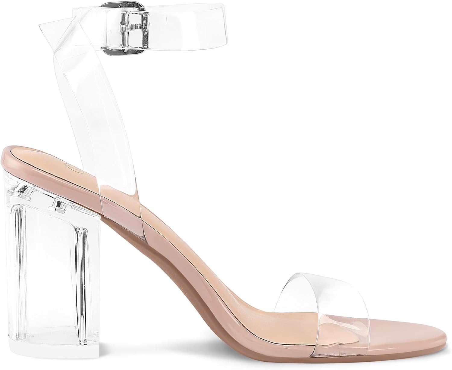 Detalle de COASIS Women’s Chunky Block Heels Open Toe Ankle Strap 3.5-Inch Heeled Sandals
