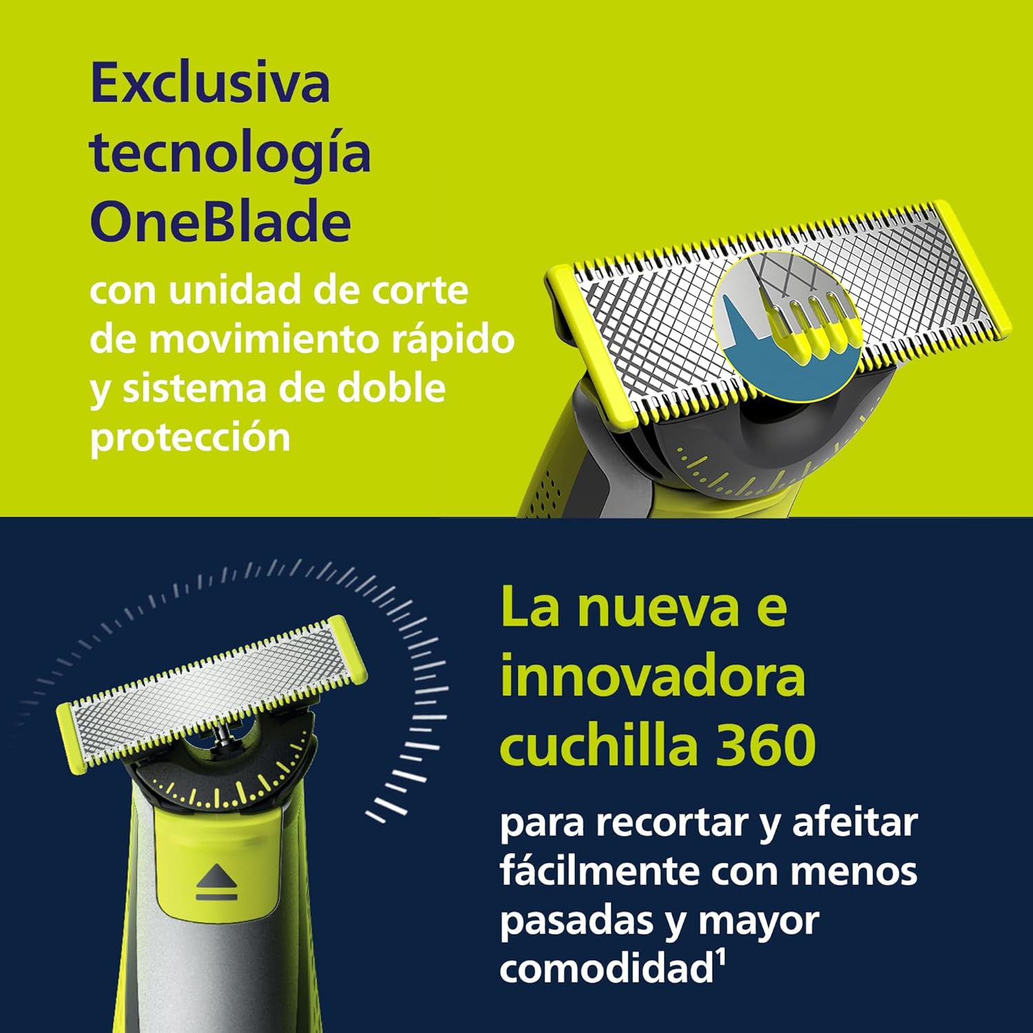 Detalle 2 de Philips OneBlade 360 Barbero y Recortadora 🪒