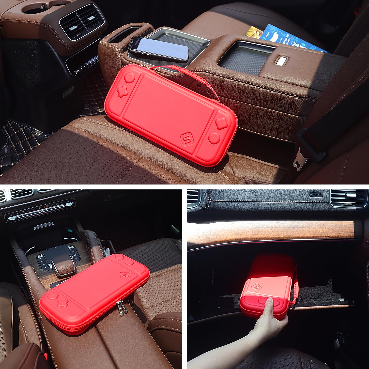 Thumbnail 2 de sisma Slim Carrying Case for Nintendo Switch 2 (Red) — Hard Shell Travel Protective Case with 12 Game Card Holders