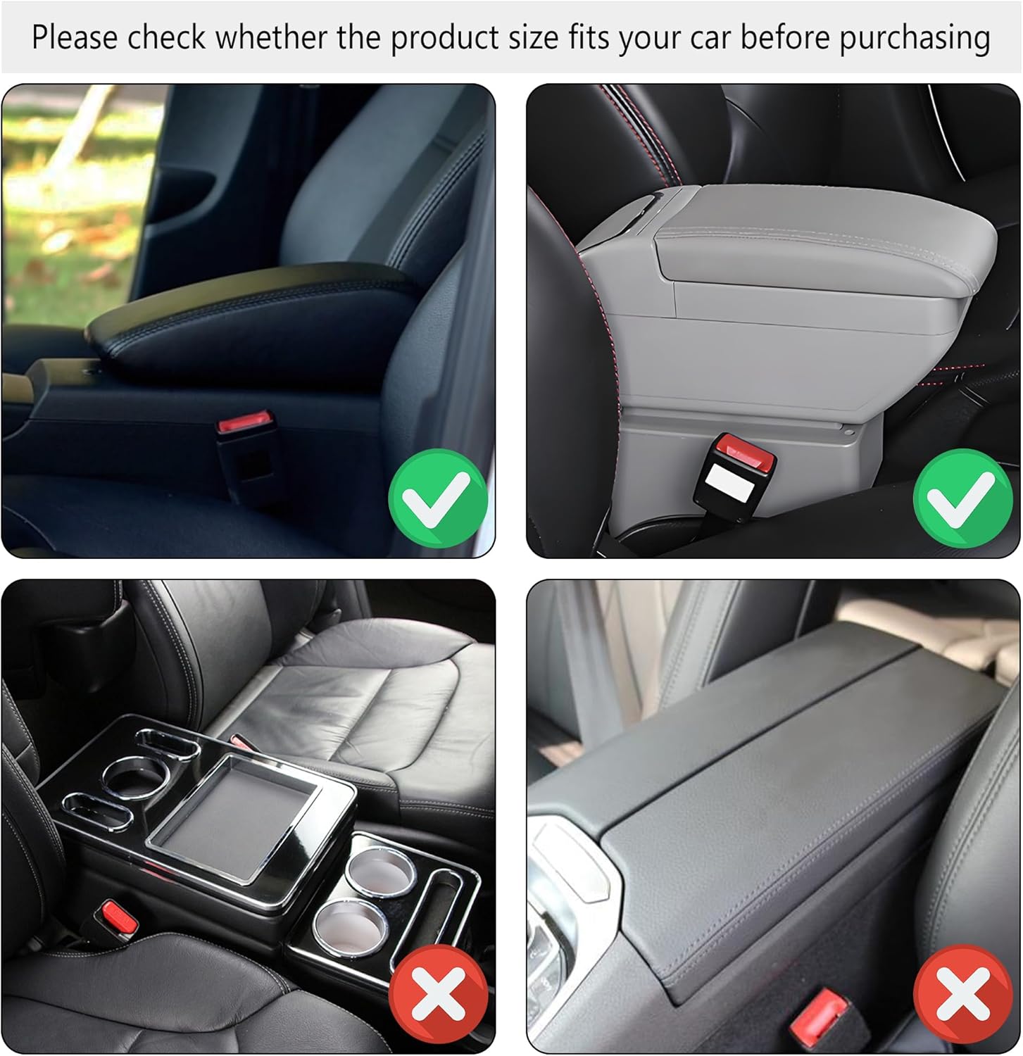 Thumbnail 6 de Upgraded Car Center Console Cover microfiber armrest with 2 pockets