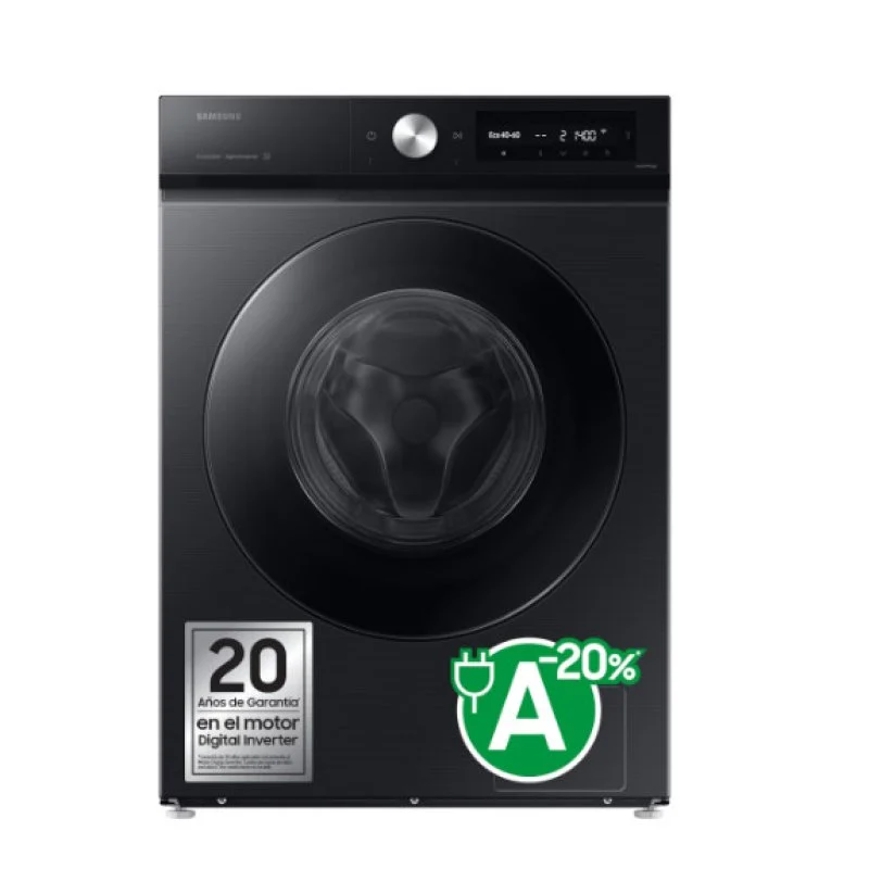 Detalle de Lavadora Samsung WW11DB7B94GBU3 (11 kg) con AI EcoBubble, Wi‑Fi e autodosificación