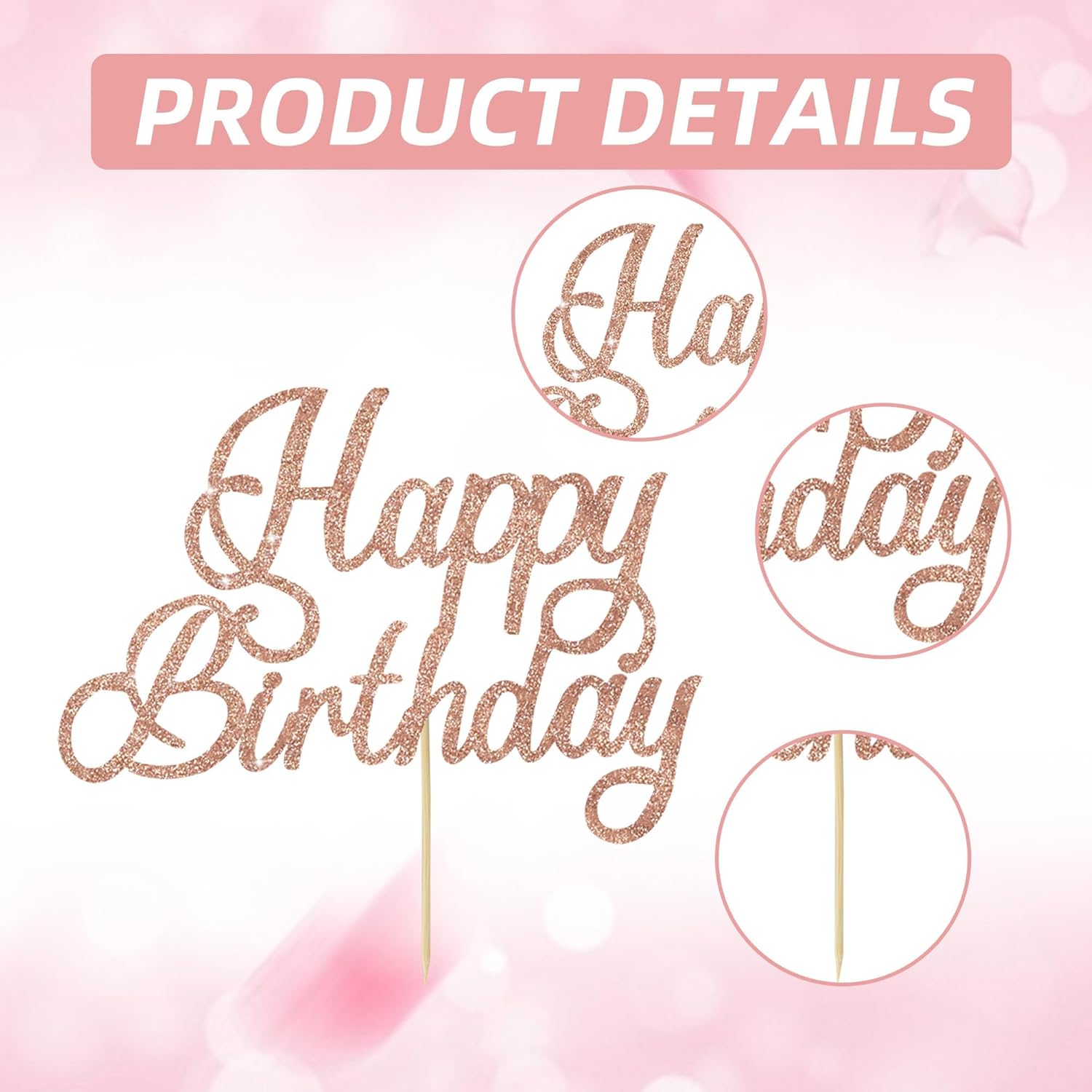 Thumbnail 2 de RIBBOOO Happy Birthday Cake Topper 1 pack 🎂