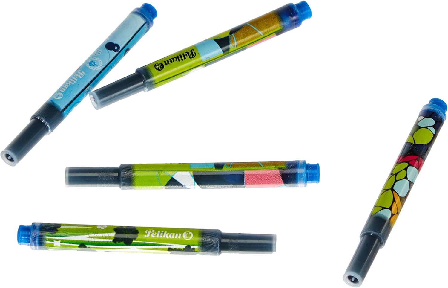 Detalle 1 de Pelikan 338285 vulpenpatronen voor Lamy, koningsblauw met motief, 10 stuks