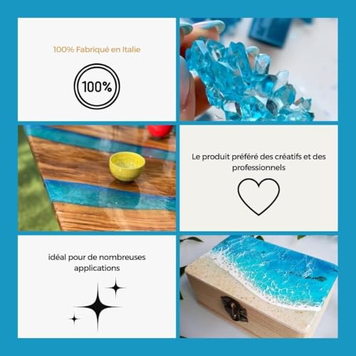 Thumbnail 6 de Resin Pro Icrystal Résine époxy transparente 3 kg — pour bijoux, tables River et créations artistiques