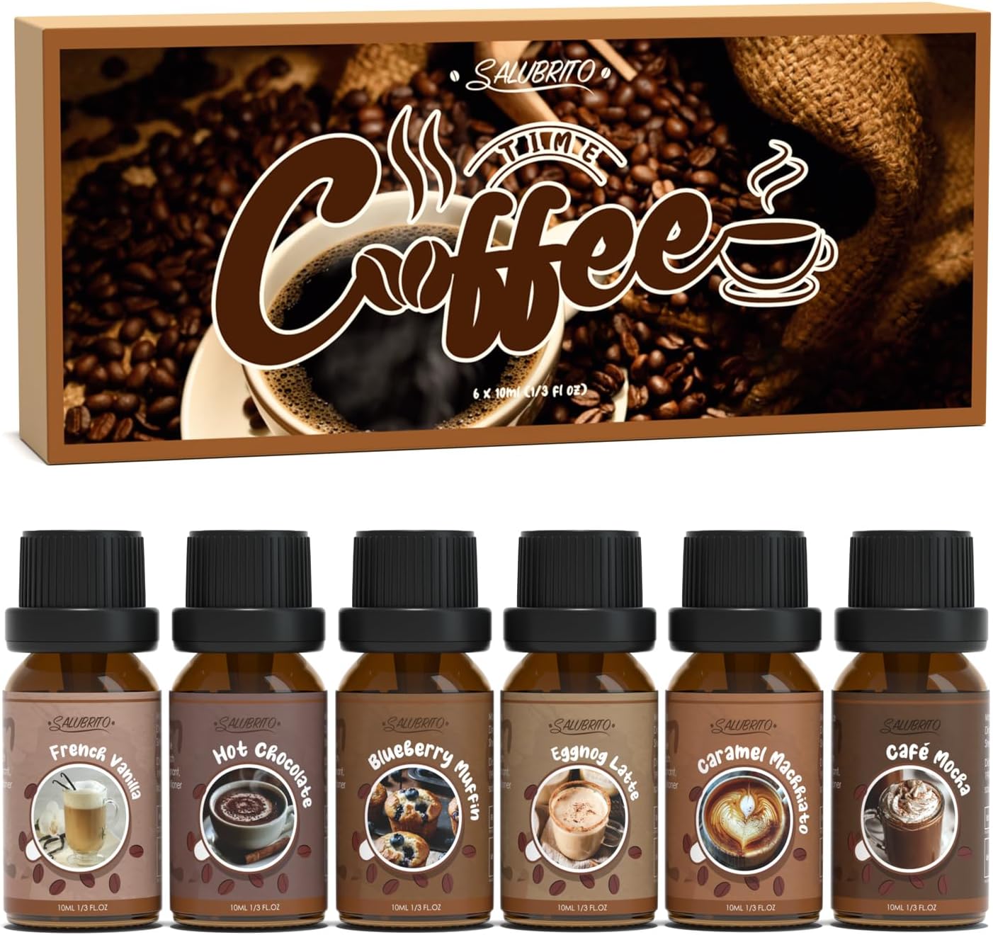 SALUBRITO Coffee Essential Oils Set for Diffusers