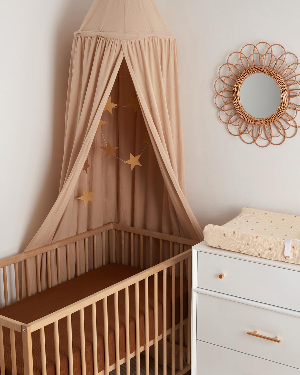 Thumbnail 6 de Blissful Diary Muslin Crib Sheets (Boho Neutral) for 52''x28'' Standard Crib Mattress, 2-Pack (Sunshine & Brown)