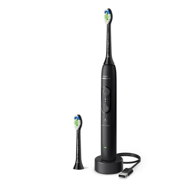 Detalle de Philips Sonicare 4100 HX4042/52: cepillo sónico con 2 modos, 2 cabezales y sensor de presión