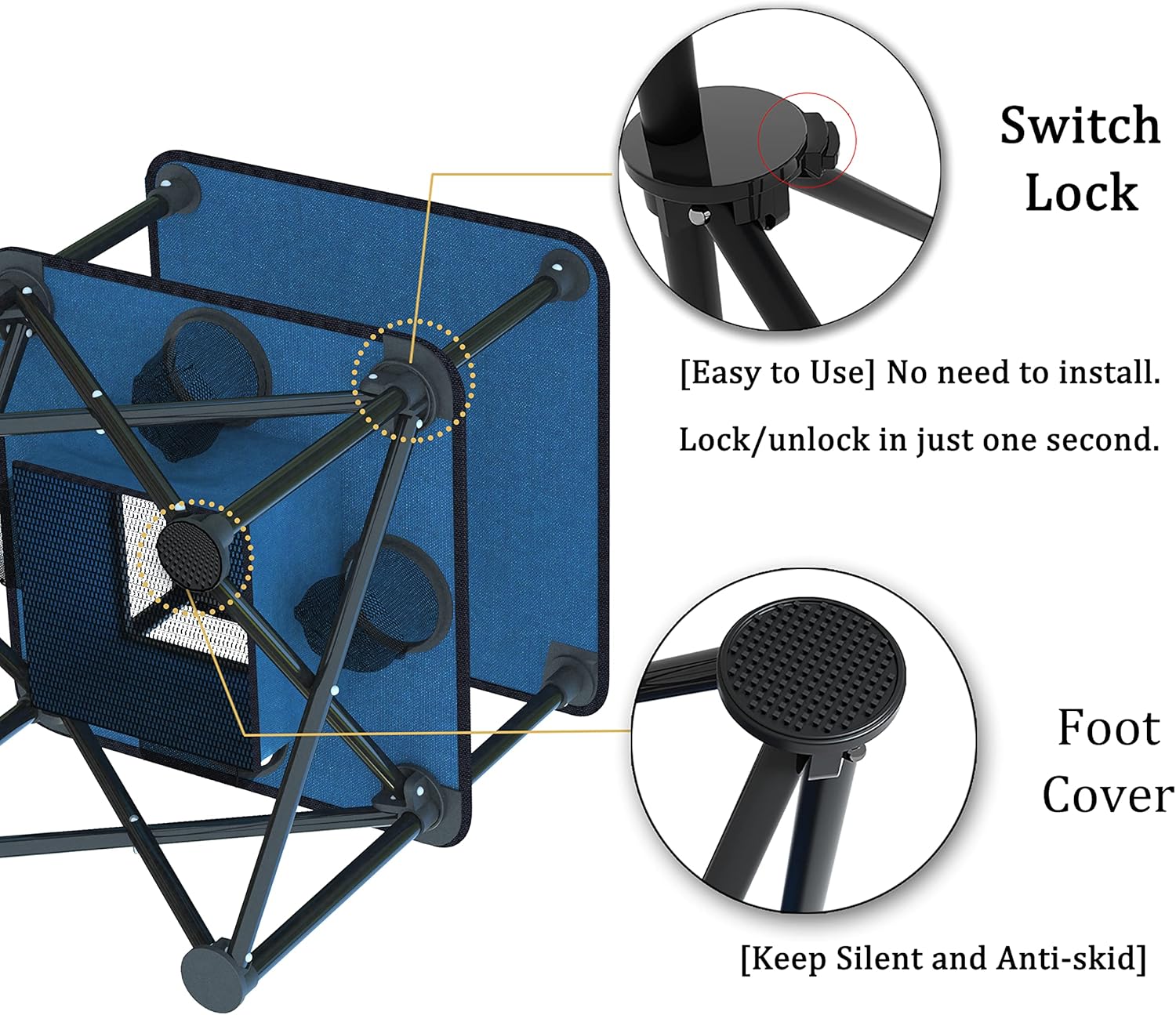 Thumbnail 6 de ARMOR CASTLE Folding Camping Table with 4 Cup Holders 🏕️