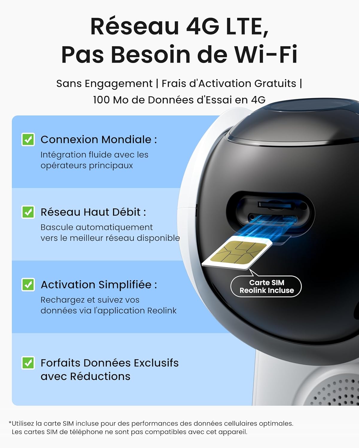 Thumbnail 6 de Reolink 4G LTE Caméra sans Fil 360°