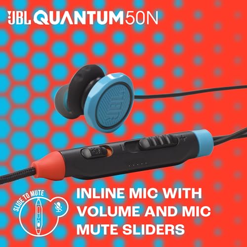 Detalle de JBL Quantum 50N: auriculares intraurales para gaming con USB-C y JBL QuantumSURROUND