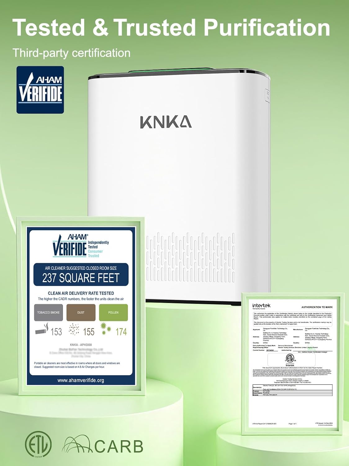 Detalle de KNKA APH3000 Air Purifier for Large Rooms