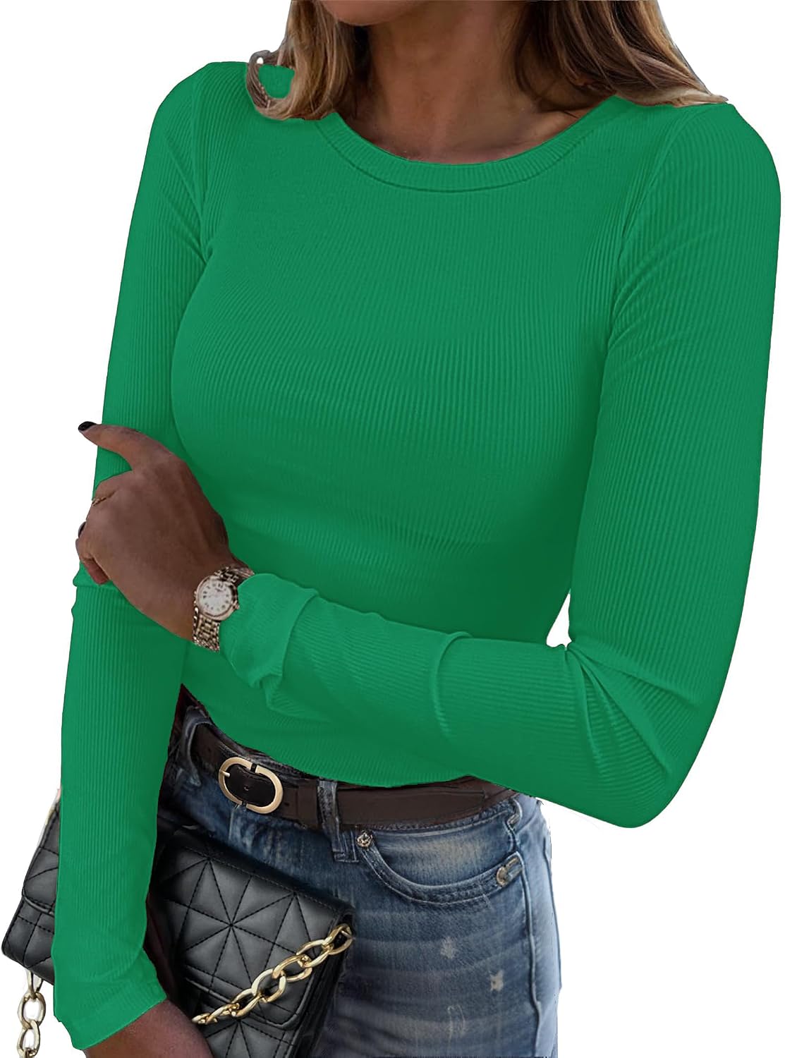Detalle 2 de DUOEASE Langarmshirt Damen Rundhal 2XL
