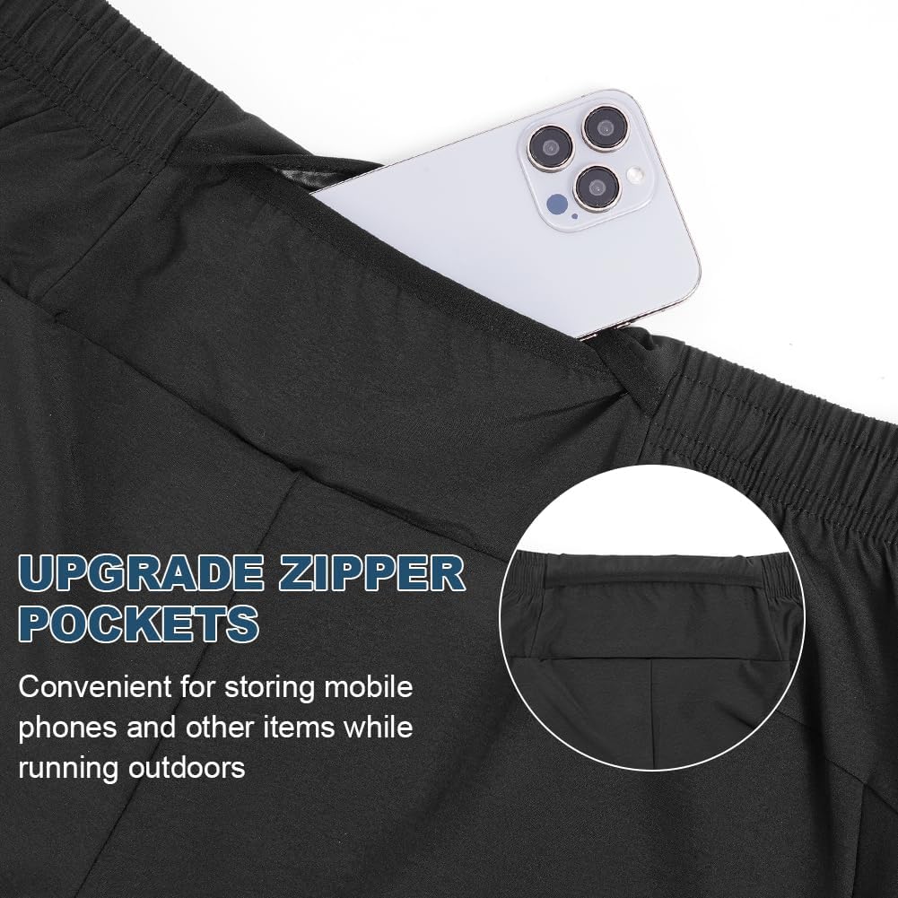 Thumbnail 4 de BSBUY Short Sport Homme à séchage rapide avec poches zippées – pour running, gym et fitness