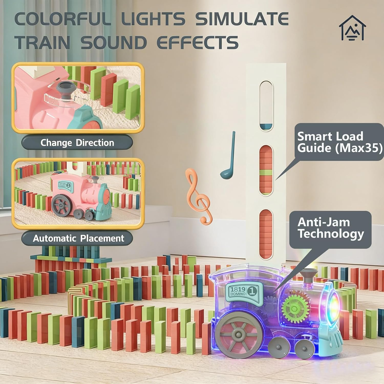 Detalle de Domino Train Toy for Kids 3+