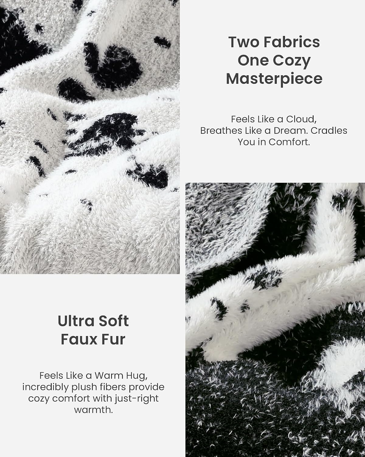 Thumbnail 2 de blunique Cow Throw Blanket 60x80 Inches 🧣